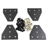 Corner Bracket Plate with Screws and T Nuts 5 Hole Tee Outside Joining Plate for 2020 Series Aluminum Profile 3D Printer Frame