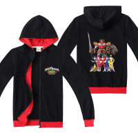 Power Rangerเด็กซิปเสื้อแขนยาวHooded Coatเสื้อกันหนาวฤดูใบไม้ร่วงฤดูหนาวสำหรับเด็กซิปเสื้อแจ็คเก็ตลำลองC1725เสื้อผ้าเด็กใส่ลำลองสำหรับฤดูใบไม้ร่วงฤดูหนาวหลวมเสื้อคาร์ดิแกนกีฬา