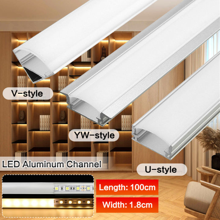 【1m】(U/V/YW Style) 100cm LED Aluminium Channel LED Bar Light Corner ...