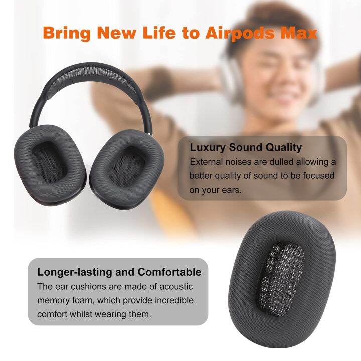 replacement-protein-leather-memory-foam-earpads-ear-cushions-pad-cover-repair-parts-for-apple-airpods-max-headphones-with-magnet