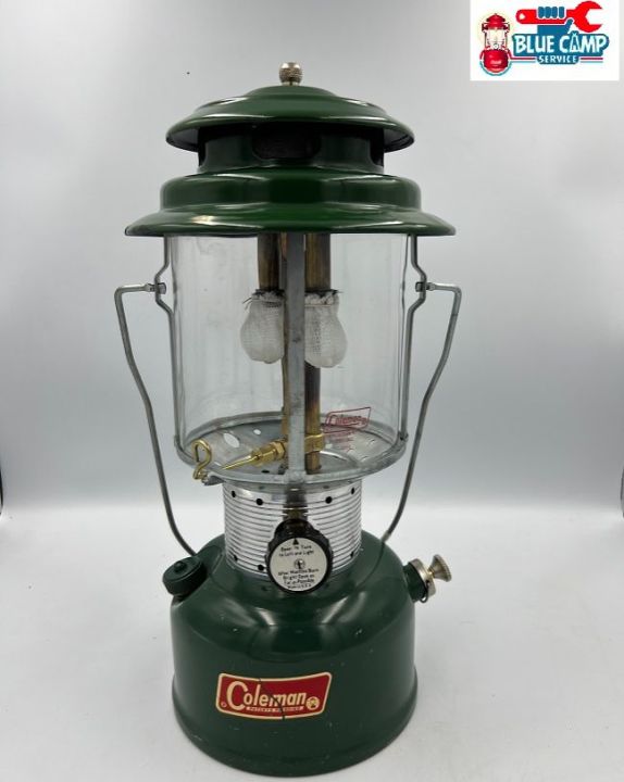 K~Vintage Coleman Model 220F Lantern & Red Plastic Case， Tested