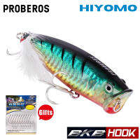 PROBEROS 1PC Hard Lure Noeby Fishing Popper Lure ฟรีของขวัญ19G 7.5ซม. Minnow Floating Lure Top Water Lure ลอย3D ตา4 # Hook อุปกรณ์ตกปลา DW357