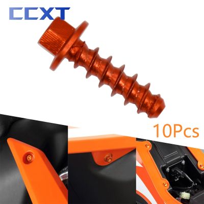 ✖✗ 10Pcs CNC Motorcycle Self Tapping Screw Bolt Kit For KTM SX SXF XC XCW XCF EXC EXCF 125-530 2004-2021 2022 2023 Universal Parts