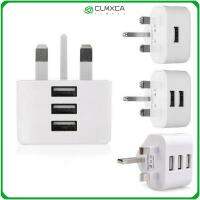 CLMXCA แท็บเล็ตสำหรับ Iphone สอง USB เครื่องชาร์จติดผนัง USB ตัวแปลงที่ชาร์ต USB อะแดปเตอร์ตัวรับปลั๊ก3ขา