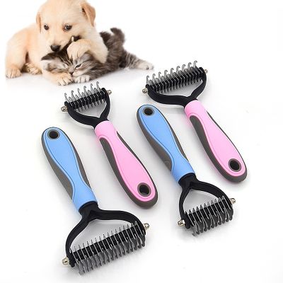 Dog Comb Pet Hair Removal Comb Cat Grooming Brush Detangler Fur Trimming Pet Grooming Tool Dog Brush Long Hair Cleaning Supplies
