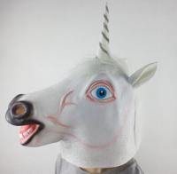 Halloween Dog Horse Jun Unicorn Horse Mask Cosplay Animal Headgear Latex Headgear Vinyl Party Props toys