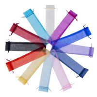 free shipping 10pcs / lot 8color Silk pouch for hand fans organza gift bag gift pouch for hand fans with drawstring Gift Wrapping  Bags