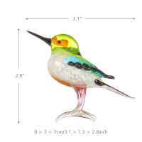 Tooarts Gift Glass Animal Figurine Miniature Figurines Handblown Home Decor Modern Tiny Birds Decor Home Decoration Accessories