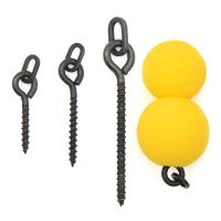 【hot】 20pcs Bait Screws With Oval Rings Carp Fishing Floating Boilies Accessories Chod Hair Rig Tackle