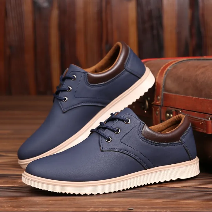 branded leather casual shoes