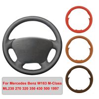 Artificial Leather Car Steering Wheel Cover For Mercedes Benz W163 M-Class ML230 270 320 350 430 500 Steering Wheel Braid Steering Wheels Accessories