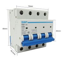 1PCS/order CHINT NB1 63ไฟฟ้าในครัวเรือน Miniature Circuit Breakers อุปกรณ์1P/2P/3P/4P MCB Din Rail Circuit Breaker C ประเภท