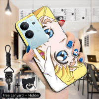 เคสโทรศัพท์สำหรับ Vivo V29 5G Y78 5G Y78 + 5G แหวนใส่นิ้ว TPU สายคล้องการ์ตูนญี่ปุ่นปลอกอ่อนอะนิเมะเซเลอร์มูนกันกระแทกขอบนิ่มเคสโทรศัพท์ยางสำหรับเด็กผู้หญิง