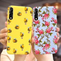 สำหรับ Vivo S1กรณี1907 V1907 V1913A สไตล์ดอกไม้ Bees ซิลิโคนอ่อนเคสโทรศัพท์สำหรับ Vivo Y7s VivoS1ปลอก6.38