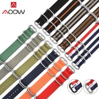 ∏㍿◄ Heavy Duty ZULU Nylon Strap 20mm 22mm Woven Fabric Watchband Stainless Steel Ring Buckle Men Replacement Belt Band for Casio