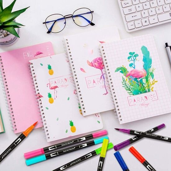 Colouring pens dual brush pens felt tip pens art markers drawing, painting - ảnh sản phẩm 6
