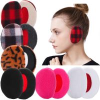 1Pair Bandless Earmuffs Winter Portable Soft Thicken Warm Fleece Ear Covers Women Men Ourdoor Cold Weather Windproof Ear Warmer