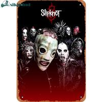 แถบแผ่นโลหะวินเทจ Slipknot ภาพวาดเหล็กสี่เหลี่ยมการตกแต่งบ้านศิลปะบนผนัง