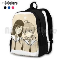 Yuu &amp; Nanami-Bloom Into You Outdoor Hiking Backpack Riding Climbing Sports Bag Anime Nakatani Nio Yuu Nanami Bloom Into You