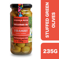 La Rambla Manzanilla Olives Stuffed with Pimento 235g ++ ลารัมบลา มะกอกเขียวไส้พริกหยวก 235กรัม