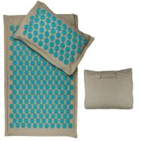 Nature Linen Coconut Palm Lotus Spike Acupressure Mat Massage Cushion Yoga Mat Sport Pillow Mat Bag מחצלת אקופרסורה לוטוס ספייק Yoga Mats