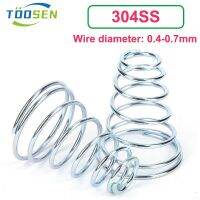 ❡℗ 304 Stainless Steel Tower Spring Conical Compression Spring Pressure Spring Wire diameter: 0.4-0.7mm Height: 7-50mm