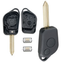 2ปุ่ม Uncut Blade รถ Remote Key Fob Case Shell 2 Micro Switches Fit สำหรับ Citroen Picasso/Saxo/ Berlino / Xsara