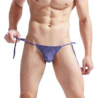 【YF】❈∈  MenS Transparent G-String Thong Briefs Bulge Breathable Side Tie Panties Perspective Male Underpant