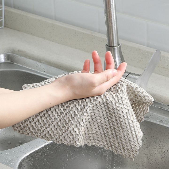 1-3-5pcs-cleaning-towel-anti-grease-rags-cleaning-polyester-nylon-cloth-multifunction-kitchen-supplies-wiping-home-washing-dish