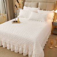 【hot】！ WOSTAR thicken white bed sheet summer bedspread 2 people linens luxury double bedding king size 180x200cm