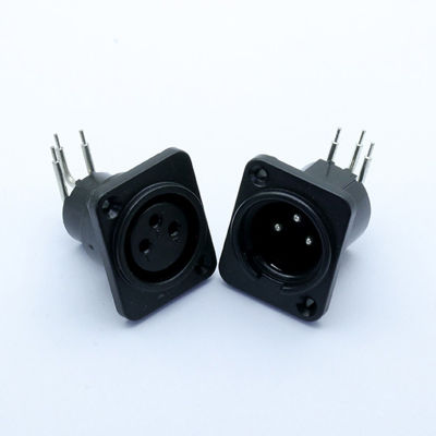 10PCS XLR Plug&Socket 3Pin XLR Male Plug&Female Socket Panel Mount Chassis 3Pins Square Shape XLR Connector Adapter