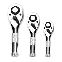 1/4, 3/8, 1/2 Inch Drive Stubby Ratchet Set 3Pc Mini Ratchet Quick-Release Head 72-Tooth