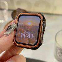 กรอบโลหะฝาครอบเคสแข็งสำหรับสายคาด Apple Watch 41มม. 45มม. 42มม. 38มม. 40มม. 44มม. สำหรับ Iwatch 8 7se 6 5 4 3 21เคสป้องกันสำหรับผู้หญิง