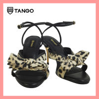 TANGO รองเท้าแฟชั่นสตรีรุ่น SAFARI-B รองเท้าแตะส้นสูง 3 นิ้ว หนังแท้ leopard