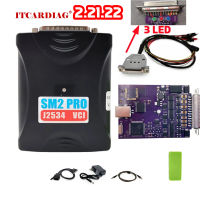 SM2 Pro J2534ของแท้ของแท้ VCI ECU อ่านและเขียน ECU PCM 67 IN 1แฟลช EEPROM 3ไฟ LED สำหรับบูตม้านั่ง DB25สายพินออก