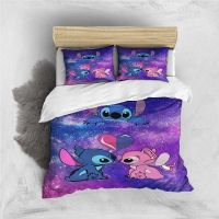 ☂▣♤ Disney Bedding Set Anime Stitch Cover Comforter Bed Linen Single Twin Full Queen Size Kids Girl Boys Gift