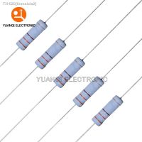 ✟✤♂ 10pcs 5W Metal oxide film Resistor 5 1R-10M 100R 430R 470R 1K 4.3K 5.1K 10K 33K 47K 100K 1M 150 240 470 ohms Carbon Film