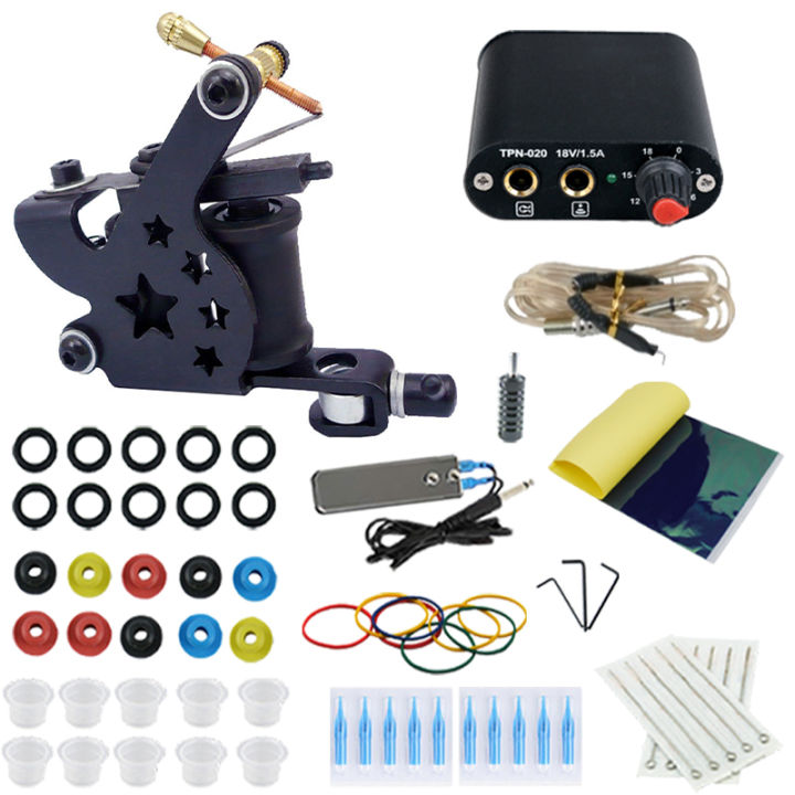 Tattoo Machines Tattoo Kit Gun With Ink Power Supply Tattoo Grips