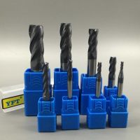 YFT 8Pcs/set Milling Cutter Tungsten Steel Carbide End Mills 2-12mm Router Bit 4 Flutes HRC45 CNC Bit Tools