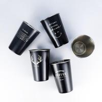 สแตนเลสสีดำแก้วพร้อมหลอด Creative Letter รูปแบบอาหารเช้าแก้วกาแฟหมีถ้วย Home Office Drinkware 1 PC