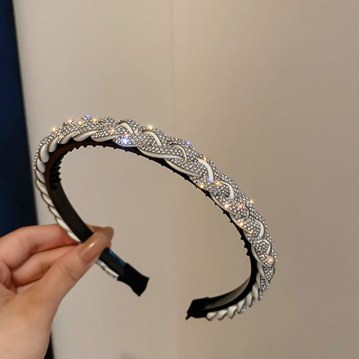 fyuan-shiny-white-black-rhinestone-hairbands-for-women-weave-headwear-hair-accessories-jewelry