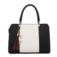 Trendy Patchwork Color Shoulder Bag for Women Middle Totes Purse Office Lady Crossbody Bags Handbags