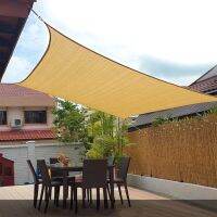 Thicken Breathable Anti UV HDPE Sun Shading Sails Arc ด้านสี่เหลี่ยมผืนผ้า Sunshade Net Garden Pergolas กันสาด Canopy Sun Sailing