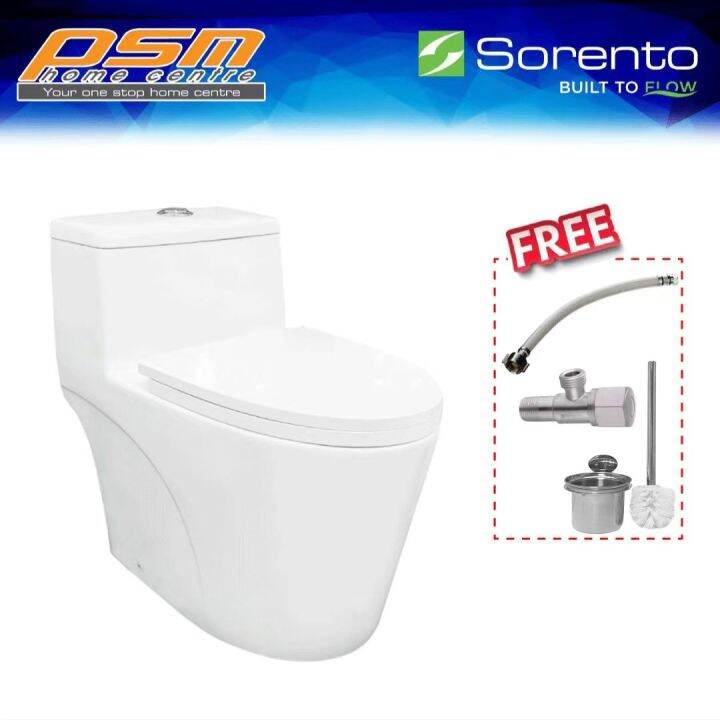 SORENTO One Piece Water Closet Wash Down Flushing System Bathroom WC ...