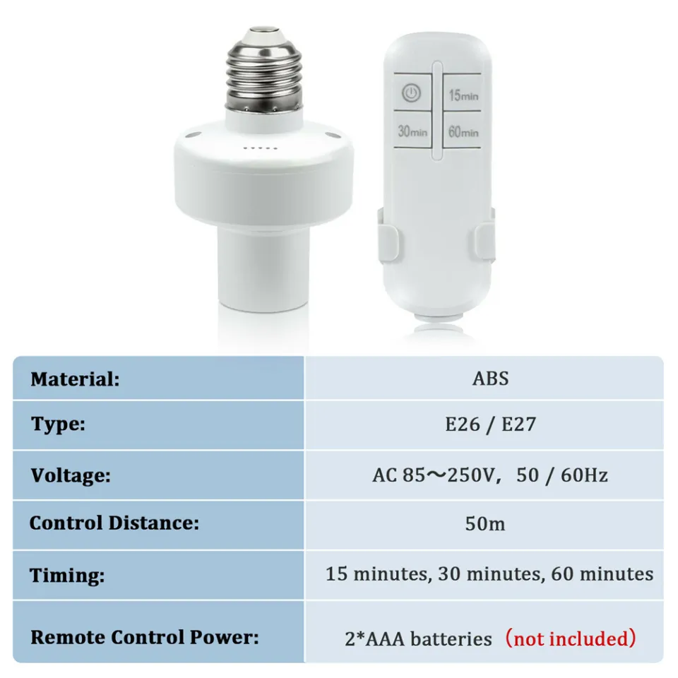 Wholesale E27 Lamp Holder Wireless Remote Control Stable Performance Light  Bulb Cap Socket Switch Screw Kit 220V From China