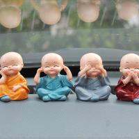 ที่ดีที่สุดขาย4Pcs รถภายในตกแต่งน่ารัก Monk Figurines เรซินขนาดเล็กรูปปั้น Wise งานฝีมือสร้างสรรค์เครื่องประดับ