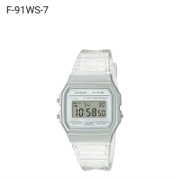 Casio Standard Digital รุ่น F-91WS สายเรซิ่น นาฬิกาผู้ชาย นาฬิกาผู้หญิง(ส่งฟรี)