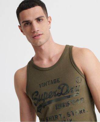 SUPERDRY VINTAGE LOGO BONDED VEST - เสื้อกล้าม สำหรับผู้ชาย