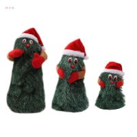 【CW】  Musical Toy Tree Santa Claus Electric Doll Toy Plush Figure Party Props Desktop Decoration Table Ornament Window Display
