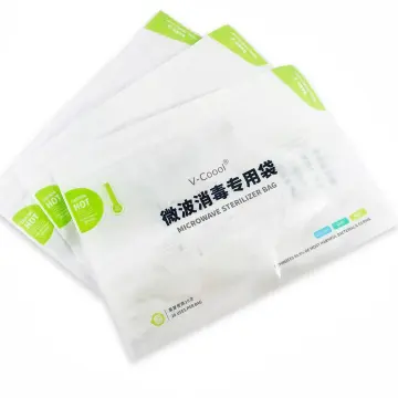 16Pcs Microwave Sterilizer Bags Zipper Closure Reusable Steam Bags